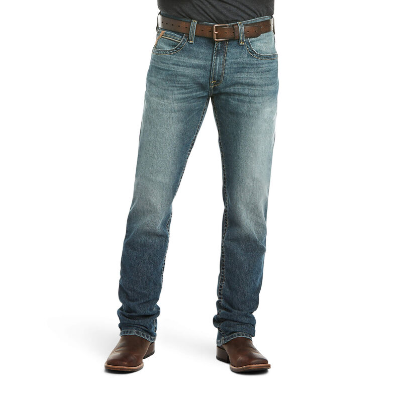 Ariat M4 Low Rise Stretch Stockton Stackable Straight Leg - Miesten Sininen Farkut ( YAJUIW-401 )